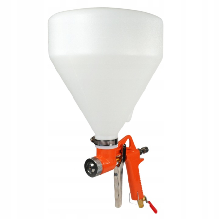 Pistol Pneumatic Profesional BLACK pentru Tencuiala Decorativa si Vopsit, Rezervor 5L, Corp Aluminiu, 3 Duze Inox (4/6/8mm), Presiune 4-8 BAR, Supapa cu Bila Inclusa [5]