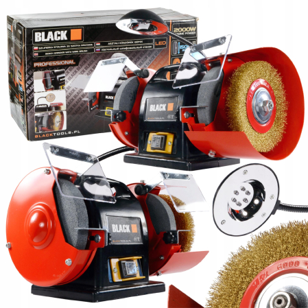 Polizoare - Polizor electric de banc 200W, 230V, 2950 RPM, disc șlefuit 150mm + perie 150mm