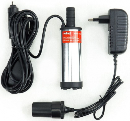 Pompe de transfer - Pompa submersibila pentru motorina Sellnet 12V 230V 38mm cu adaptor pentru bricheta SN909-230V