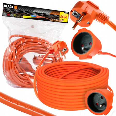 Prelungitoare - Prelungitor 50m cablu electric 3 x 1.5mm IP20