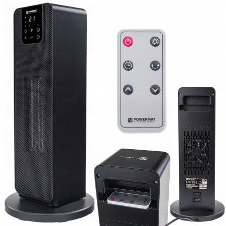 Tunuri de caldura si aeroteme - Radiator ceramic coloana electric 2000W ventilator cu termostat si telecomanda