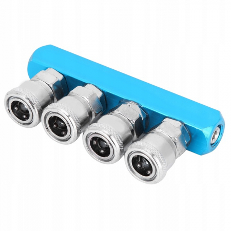 Ramificator de aer cu 4 iesiri, 1/4 cuplaj rapid cu sursa distribuitoare [3]