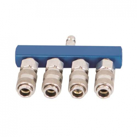 Ramificator de aer cu 4 iesiri, 1/4 cuplaj rapid cu sursa distribuitoare [1]