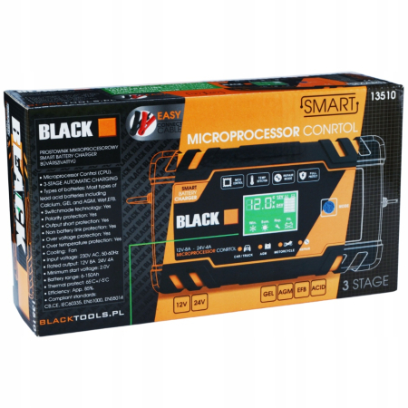 Redresor Auto Automat cu Microprocesor 12V/24V BLACK (13510) – Incarcare, Diagnosticare si Reparare [2]