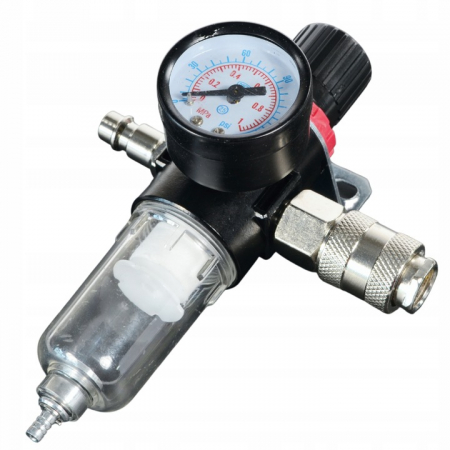 Reductor de presiune filtru de aer separator umiditate pentru compresor cu 2 cuple rapide 1/4" [9]