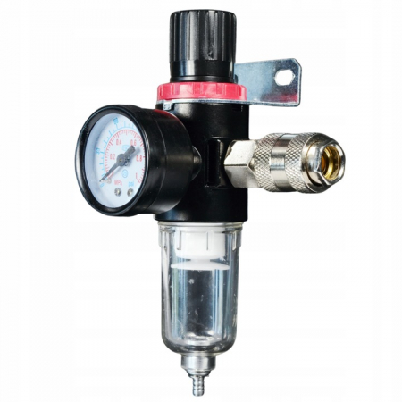 Reductor de presiune filtru de aer separator umiditate pentru compresor cu 2 cuple rapide 1/4" [13]