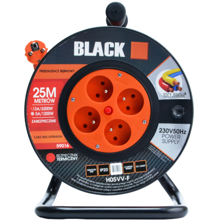 Rola cablu tambur cu prelungitor 25m, 3x1.5mm H05VV-F [2]