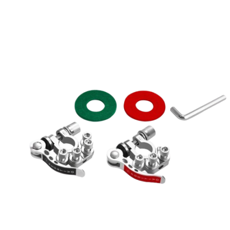 Set 2 Borne / Cleme Baterie Auto Premium cu Deconectare Rapida 6V / 12V / 24V (Pozitiv + Negativ) cu Multipunct de Conectare [11]
