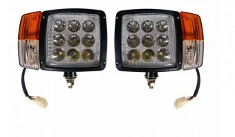 Geam Lampa/Far - Set 2 faruri cu led stanga dreapta pentru utilaje dezapezire agricole tractoare buldo 12 V