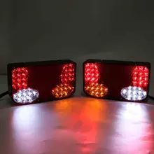 Lampa Stop,Tripla remorca - Set 2 lampi led cu triunghi reflector pentru remorca