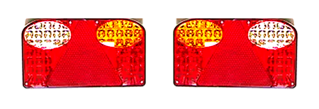 Lampa Stop, Tripla remorca - Set 2 lampi led cu triunghi reflector pentru remorca - Autopacc