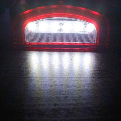 Set 2 X lampa numar 6 LED  plus 2 suplimentare 12-24V pentru camion remorca masina rosie [5]