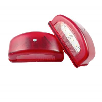 Set 2 X lampa numar 6 LED  plus 2 suplimentare 12-24V pentru camion remorca masina rosie [2]