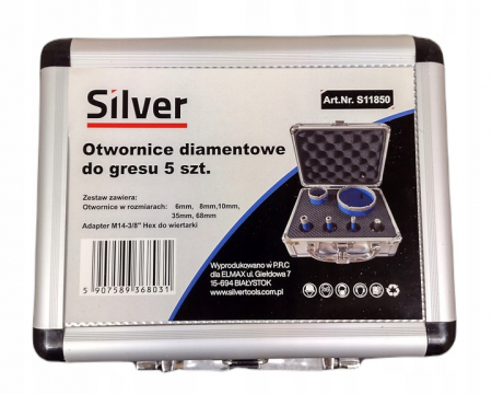Set 5 carote diamantate de la  M14  6 - 68 mm + adaptor [2]