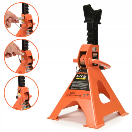 Set Cric hidraulic de 2,5 tone + doua suporturi cu o capacitate de ridicare de 3T [13]