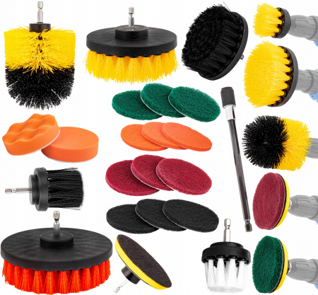 Accesorii Diverse - Set 22 elemente de perii și discuri de curatare cu adaptor