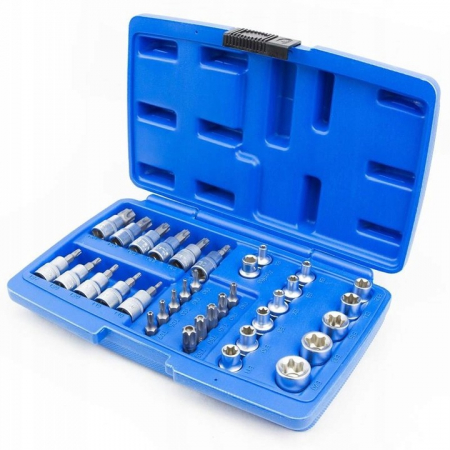 Set de 34 tubulare chei torx din otel CrV, in cutie de depozitare SN1834 [4]