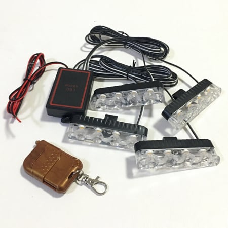 Electrice Auto - Set 4 stroboscoape LED galben avertizare gabarit