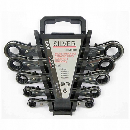 Set de 5 chei cu clichet inelare  6-22mm