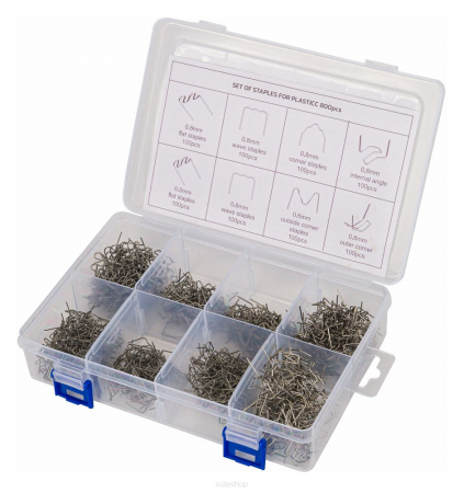 Set de 800 capse varfuri pentru sudura in plastic diferite modele  in cutie [8]