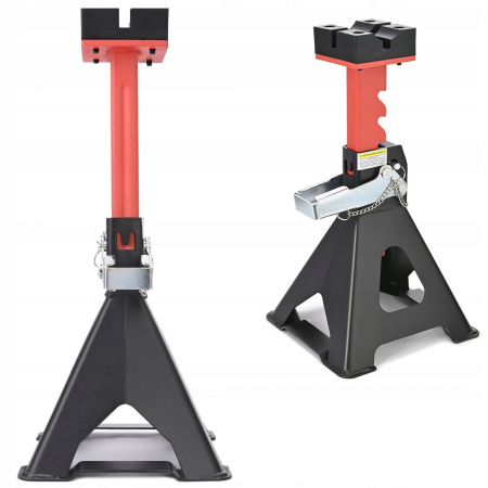 Set de doua suporturi auto cu o capacitate de ridicare de 3 tone, echipate cu cauciuc de protectie si blocare de siguranta  SN2437 [9]