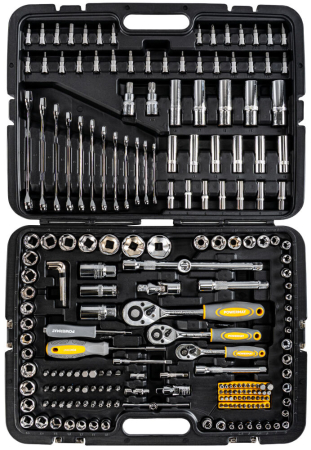 Set Profesional de Chei Tubulare si Combinate Powermat , 216 Piese, Otel CrV, Clichete 1/2, 3/8 si 1/4, Valiza cu Inchizatori Metalice [5]