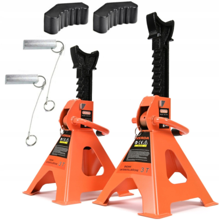 Set suport capra auto 3T cu stift de siguranta + 2 cauciucuri de protectie  SN2445 [5]