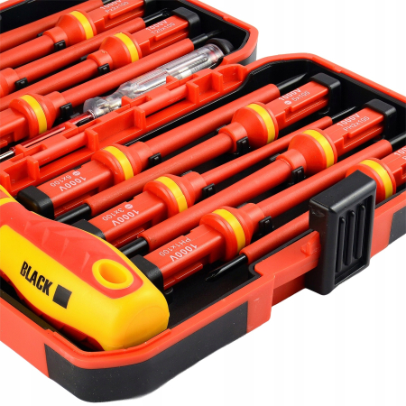 Set Surubelnite Izolate Profesionale VDE, 13 Piese, 1000V, Negru, cu Schimbare Rapida QUICK SWAP si Trusa Compacta [7]