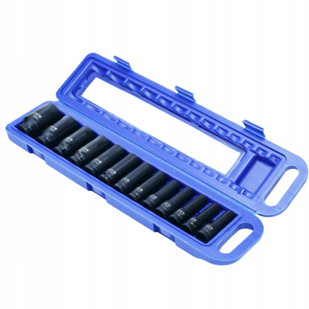 Set Tubulare de Impact Black 1/2", Hexagonale, 10-32mm, 13 Piese, cu Valiza [1]
