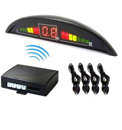 Sistem parcare cu 4 senzori argintii diametru senzor 18.5mm alarma display led [1]