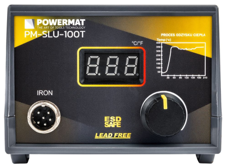 Stație de lipit Powermat 100W, control digital temperatură 200–480°C, afișaj LED, protecție ESD [3]