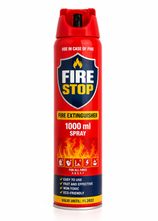 Stingator Auto Tip Spray Fire Stop 1000 ml cu Suport, Valabil pana in Noiembrie 2032