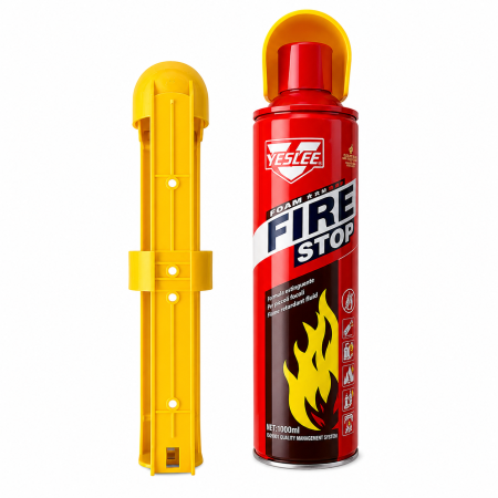 Siguranta rutiera - Stingator Auto Tip Spray Fire Stop 1000 ml cu Suport, Valabil pana in Octombrie 2030