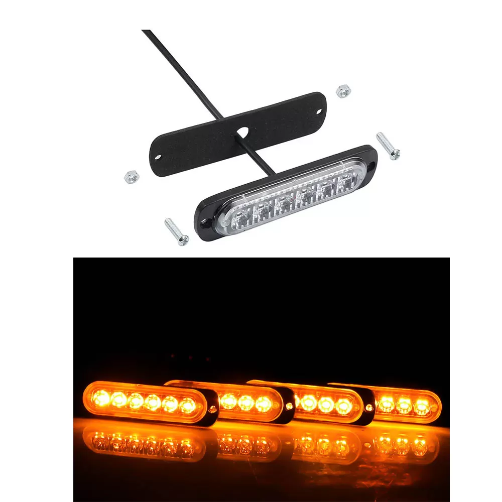 Stroboscope portocalii 4 bucati 6 leduri pe bucata [1]