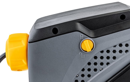 Tambur automat Powermat 14m – organizează-ți sculele, pliază furtunul instant și lucrează fără efort în atelier sau grădină! [1]