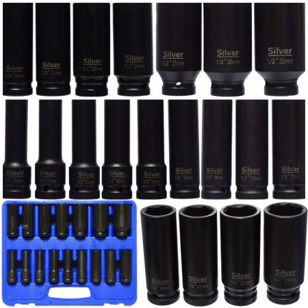 Trusa Chei - Trusa 16 chei tubulare lungi de impact 10-32MM 1/2"