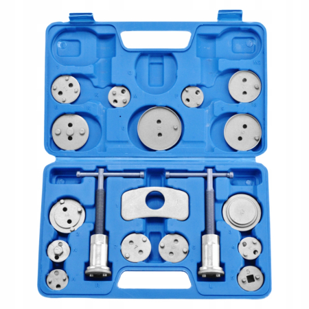 Accesorii atelier - Trusă compresie piston frână 18 piese – ideală pentru service  universal cu cutie de transport