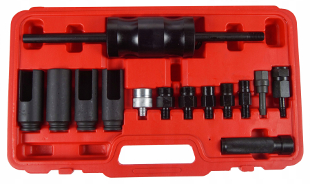 Trusa Extractoare Injectoare Inertiale Common Rail BLACK, Ciocan Culisant 3.6 kg, 7 Adaptoare Delphi, Bosch, Denso, Siemens, 4 Tubulare Speciale CRV, Articulatie Sferica, Cod Producator 14044 [5]