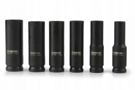 Trusa Chei - Set de 6 tubulare impact lungi 1/2'' 10-21mm