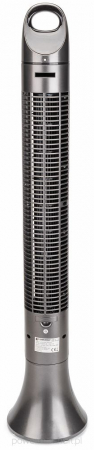 Casa si Gradina - Ventilator coloana  98CM 80W 3 viteze + telecomanda argintiu/gri miscare oscilanta