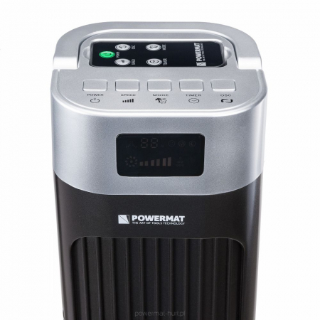 Ventilator vertical oscilant cu telecomandă silențios   3 tipuri de viteze  argintiu/gri [2]
