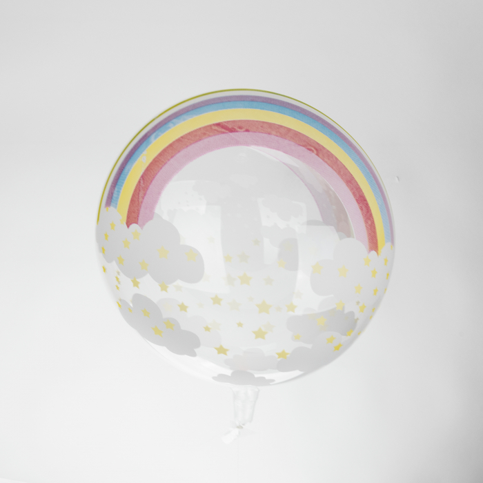 Balon bobo transparent curcubeu 45 cm [1]