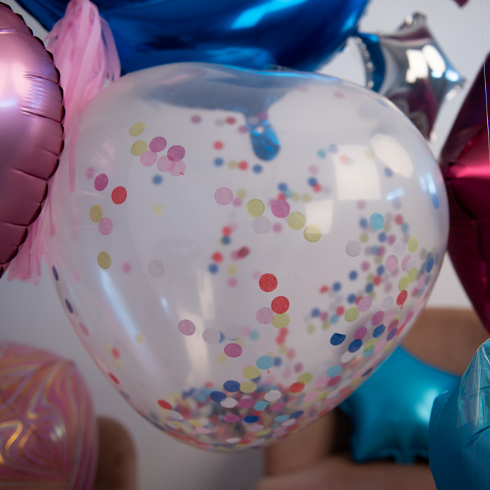 Balon latex jumbo inima cu confetti 50 cm [2]