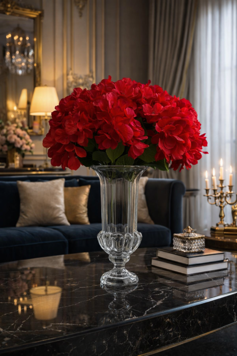 Buchet artificial Hortensia 5 capete - 43 cm [2]