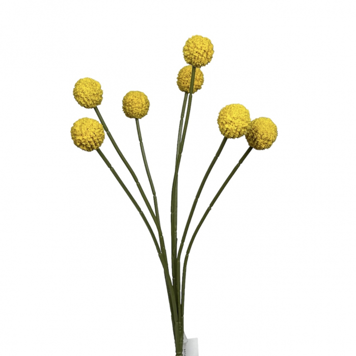 Buchet artificial cu flori de Craspedia - 60 cm [2]