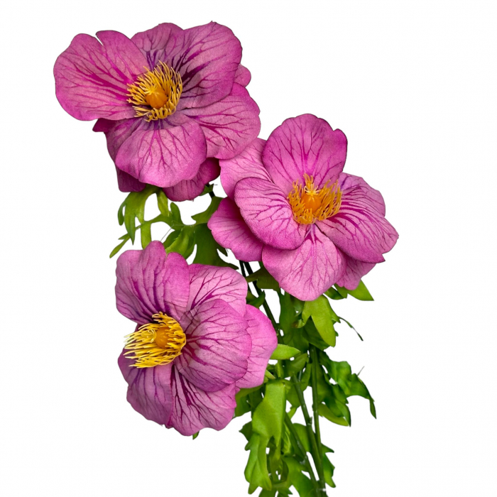 Fir artificial cu 3 flori de papaver [2]