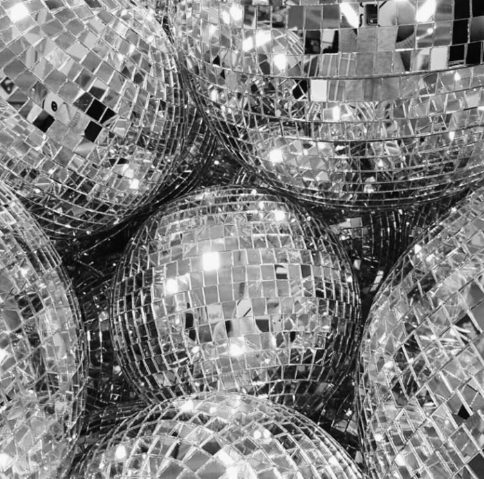 Glob disco cu aplicatii oglinda 20 cm, cu carlig de agatare [2]