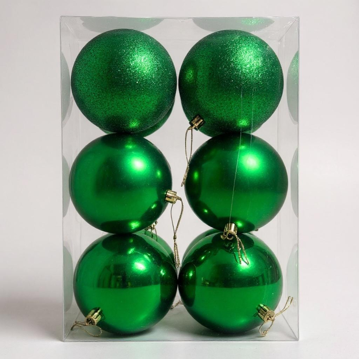 Globuri Craciun Verzi - Set 12 - 10 cm [1]