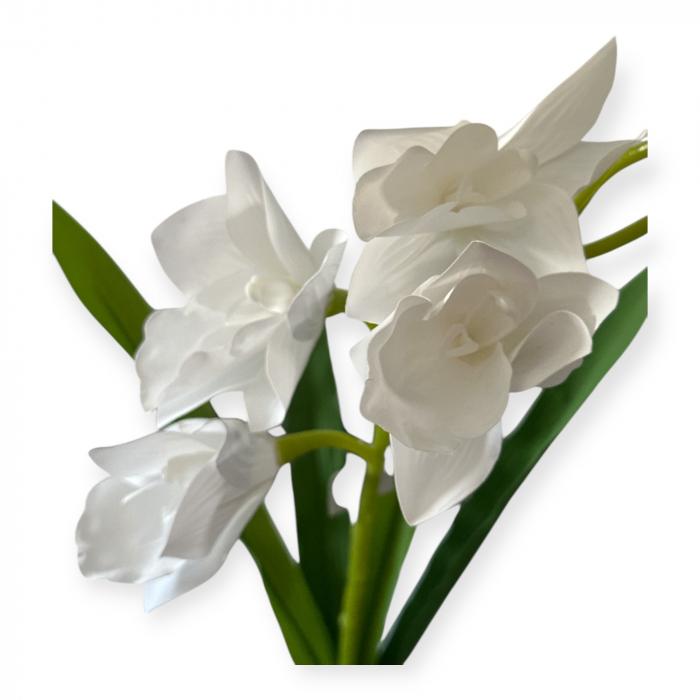 Orhidee Cymbidium artificiala cu frunze - 64 cm [3]