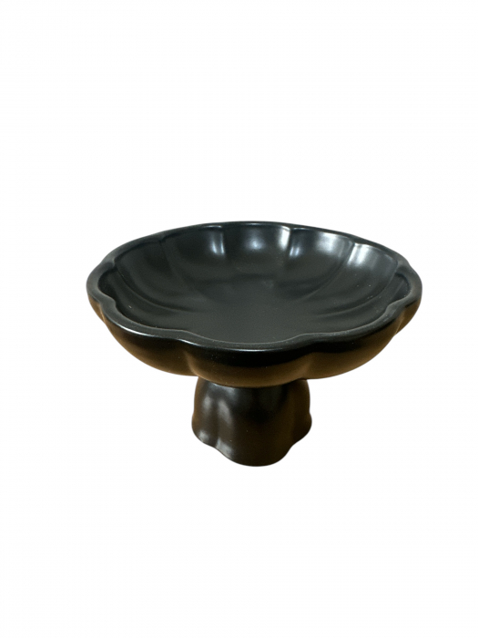 Vas ceramica "Gerda Black Flower" [2]
